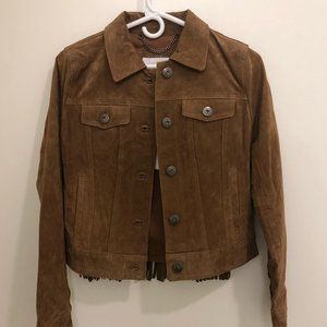 BCBGENERATION | NWT Brown Fringed Suede Jacket
